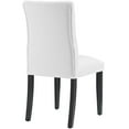 thumbnail image 4 of Modern Contemporary Urban Design Dining Kitchen Room Side Chair, Set of Two, Faux Vinyl Leather, White, 4 of 5