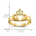 thumbnail image 4 of Auriga 10k Yellow Gold Polished Claddagh Ring for Women Size- 7, 4 of 6
