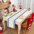 thumbnail image 3 of Christmas Table Runner Simple Blue Stripe Merry Christmas Long Runners for Winter Xmas Home Kitchen Dining Table Decoration 13 x 72 Inch, 3 of 5