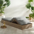 thumbnail image 5 of Safavieh Vincent Wood Outdoor Lounge Chair, Natural/Dark Gray, 5 of 15