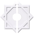 thumbnail image 1 of Ekena Millwork CMP18AL2-04000 18 in. OD x 4 in. ID Square Axel Architectural Grade PVC Contemporary Ceiling Medallion - 2 Piece, 1 of 1