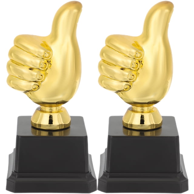 2Pcs Awesome Thumb Trophy Thumb Award Trophy Children Trophy Kids Prize for Competition