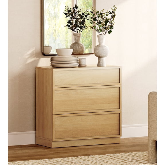 31.5" Modern Sideboard Buffet Cabinet with 3 Drawers, Multifunctional Sideboard with Large Storage and Adjustable Shelf