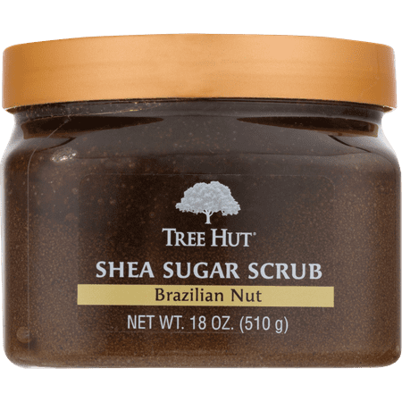 Tree Hut Shea Sugar Scrub Brazilian Nut, 18oz, Ultra Hydrating and Exfoliating Scrub for Nourishing Essential Body Care