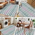thumbnail image 5 of 3'x5' Area Rugs, Teal Pink Indoor Outdoor Area Rug for Living Room Bedroom, Modern Abstract Geometric Washable Bathroom Rugs Kitchen Floor Carpet Mats Home Decor Aesthetic, 5 of 8
