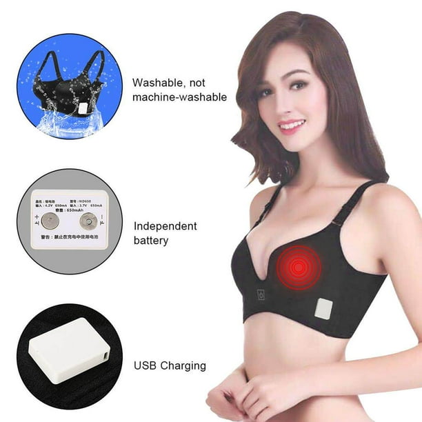Electric Breast Massage Bra Vibration Chest Enlargement Stimulator Enhancer