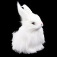 thumbnail image 5 of Simulation Animal Plush Rabbit Figure Model Toy for Doll White, 5 of 8