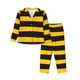 thumbnail image 1 of Balery Bee Stripe Conjunto de Pijama con Estampado para Mujer, Conjunto de Dos Piezas con Manga Larga, Ropa de Dormir Suave con Bolsillos, Pijamas Cómodos-X-Large, 1 of 7