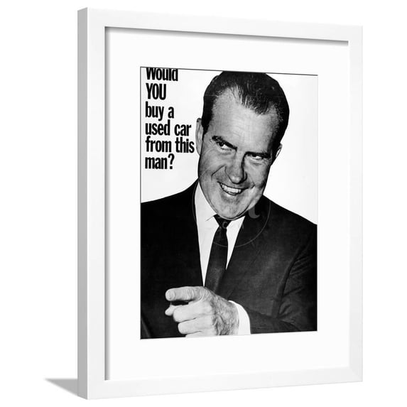 AntiNixon Poster, 1960, Figurative Transportation Framed Art Print Wall Art Sold by Art.Com