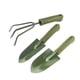 thumbnail image 1 of Cateissary Juego de rastrillo de Mini palas de 3 uds., pala en miniatura práctica, mango de plástico, herramientas de mano para jardinería, suministros Jardín y Patio Cateissary HA080249-00B, 1 of 6