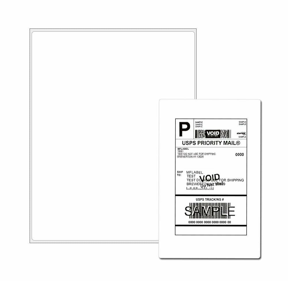 1000 Half Sheet Shipping Labels 8.5x5.5 For Laser/Inkjet Printer Self Adhesive 