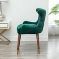 thumbnail image 3 of Lindale Contemporary Velvet Upholstered Nailhead Trim Accent Chair, Green, 3 of 12