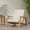 Beige, variant on Euroco Outdoor Adirondack Chair Set with Cushions, Contemporary Acacia Wood Lounge Chairs with Sloped Back and Water-Resistant Cushions for Patio, Deck, or Garden