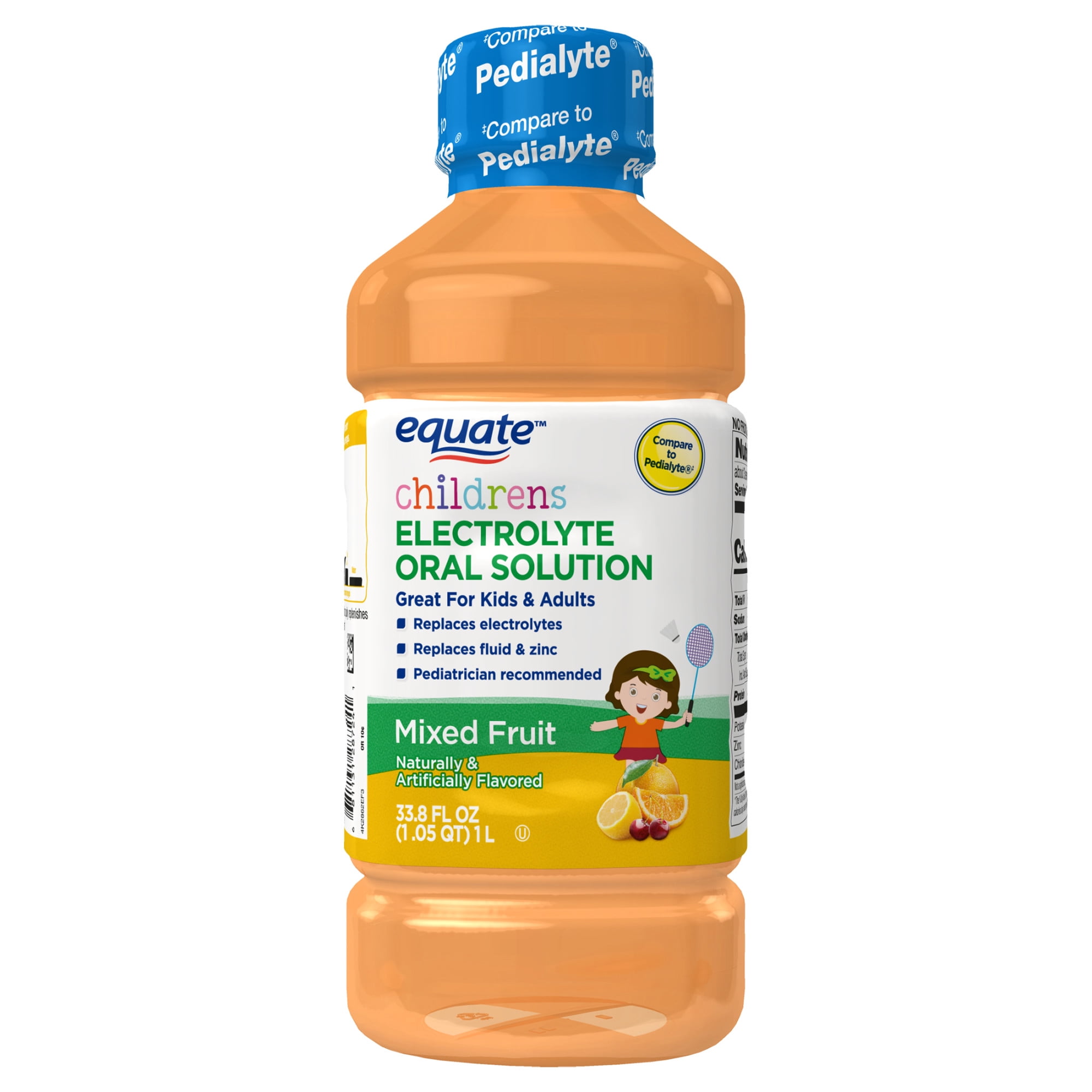 (2 pack) Equate Children's Electrolyte Oral Solution, Mixed Fruit Flavor, 33.8 fl oz
