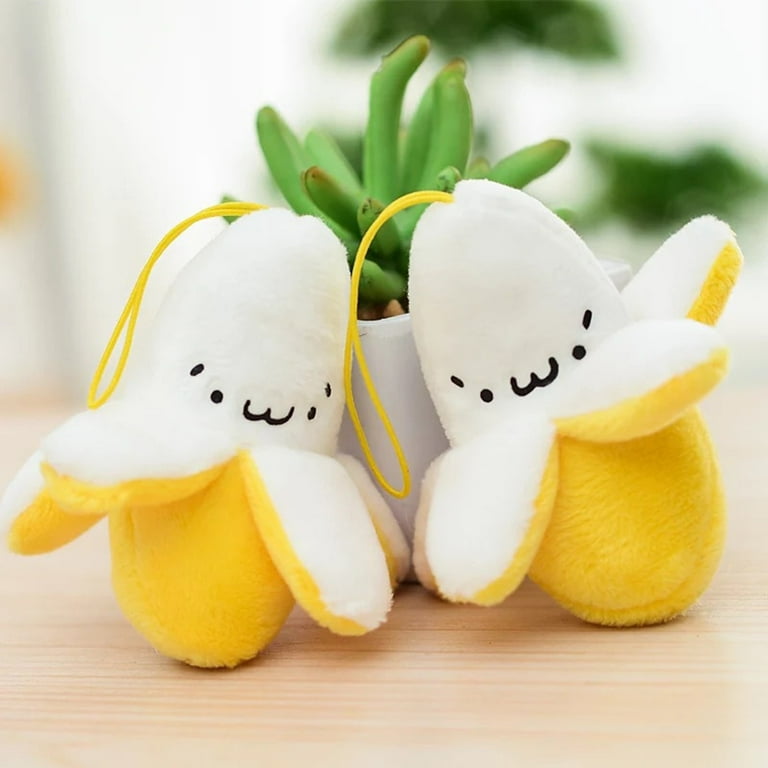 Yellow Banana Plush Pendant Backpack Accessories Cute Plush Small