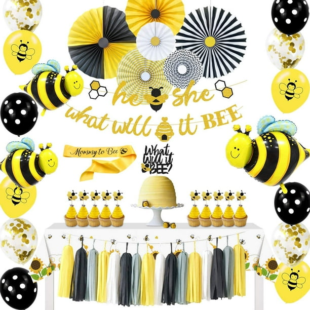 Naiwoxi What Will It Bee Gender Reveal Party Supplies Bumble Bee Gender Reveal Decorations For Kids