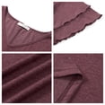 thumbnail image 5 of UVN Blouses for Women V Neck Half Bell Sleeve Shirts Summer Ladies Casual Flowy Tunic Tops, 5 of 8