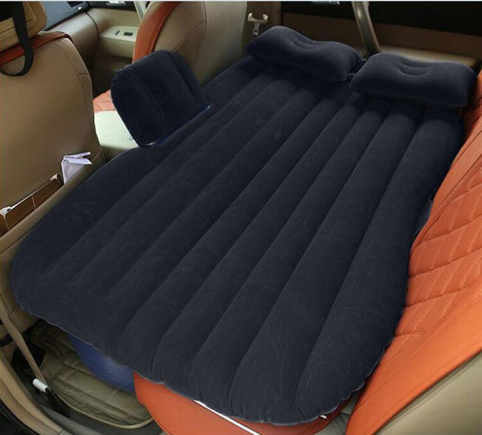 Inflatable Black Car Mattress Air Bed for Back Seat with Pillows, Fits Sedan, SUV, CUV and Minivan