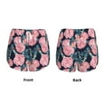 thumbnail image 6 of Uemuo Rose Flowers Pattern Women's Athletic Shorts High Waisted Running Shorts with Liner Pockets Gym Elastic Workout Shorts-X-Large, 6 of 9