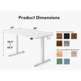 thumbnail image 6 of DESINO 48Inch Electric Height Adjustable Standing Desk, Splice Board Electric Stand up Desk Home Office, Computer Desk Memory Preset, White, 6 of 9