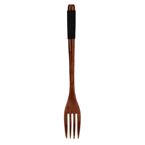 Wooden Forks Kitchen Tableware Reusable Natural Wood Dinnerware Utensil Wooden Fork Practical Japanese Wood Cutlery for Cooking Stirring Eating