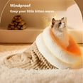 thumbnail image 5 of Cat Winter Sleeping Bag, Comfortable Soft Warming Durable Pet Pad Sack Striped Texture Ideal for Cat Indoor Uses Perfect Gifts for Kittens (Gray, M-17.3x14.6in), 5 of 7