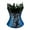 Blue, variant on Womens Feather Peacock Corset Overbust Corset Top Vintage Corset Bustier Plus Size Showgirl Top Blue XL