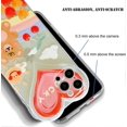 thumbnail image 3 of Compatible with iPhone 12 Pro Max Cute Case for Women Girls, 3D Love Heart Camera Clear Case with Rainbow Bear and Flower, Protective Soft TPU Phone C, 3 of 4