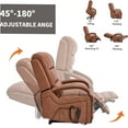 thumbnail image 4 of JERFIT Power Lift Recliner Chair with Heat and Massage, Faux Leather Reclining Chair for Elderly, Infinite Position Electric Recliner with Lumbar Support and Side Pockets, 4 of 9