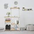 thumbnail image 4 of Costway 4-Tier Vintage Kitchen Baker's Rack Utility Microwave Stand w/ Basket & 5 Hooks, 4 of 10