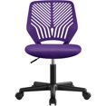thumbnail image 3 of Yaheetech Adjustable Mesh Office Chair Mid Back Swivel Chair, Purple, 3 of 7