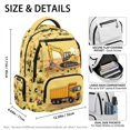 thumbnail image 5 of Chririnla Construction Vehicle Print Breathable Padded Shoulder Bookbag with Large Capacity Lightweight School Bag, Multi-Pockets 17-inch Boys Backpack for Middle School College, 5 of 10