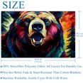 thumbnail image 5 of Bear Fluffy Blankets: Microfiber Throw Blanket- Soft and Warm Printed Lightweight Blanket for Sofa, Bed, Couch, Office, and Camping, 5 of 6