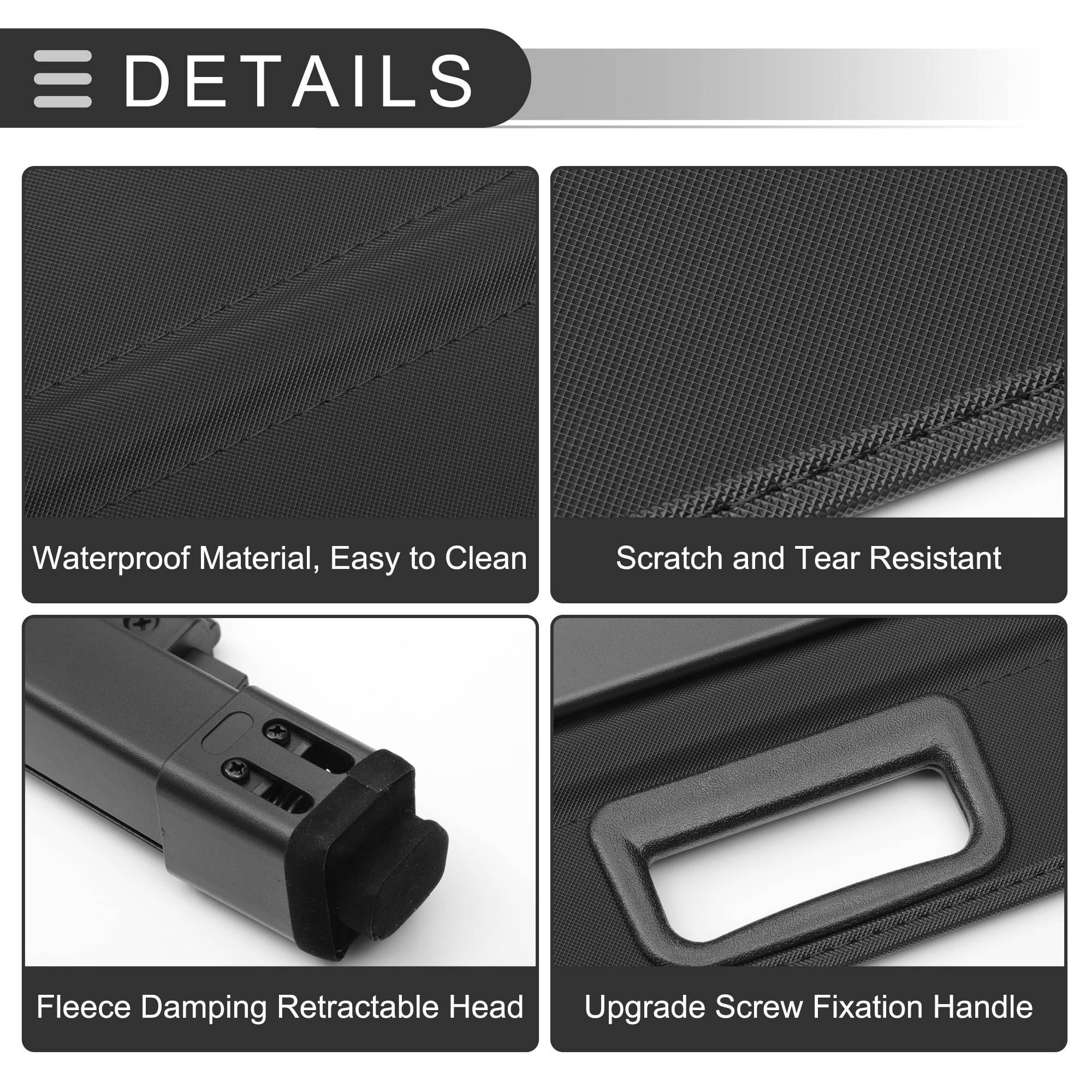 Unique Bargains Retractable Cargo Cover for Mercedes-Benz Smart Fortwo 2016-2022