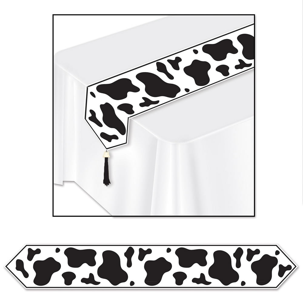 Printed Cow Print Table Runner (Pack of 12)