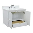 thumbnail image 5 of Bellaterra Home 31" Single wall mount vanity in White finish top with White quartz and oval sink, 5 of 8