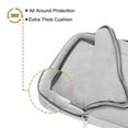 thumbnail image 2 of Mosiso 15" 15.4" 15.6" 16" Laptop Sleeve Notebook Case Bag for MacBook/Dell/HP/Lenovo/Asus/Acer/Samsung, Polyester Laptop Bag Sleeve Computer Briefcase with Trolley Belt, Gray, 2 of 7