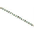 thumbnail image 2 of Forever Facets Genuine Jade Link 7.5" Bracelet in 18k Yellow Gold over Sterling Silver, Adult Female, 2 of 8