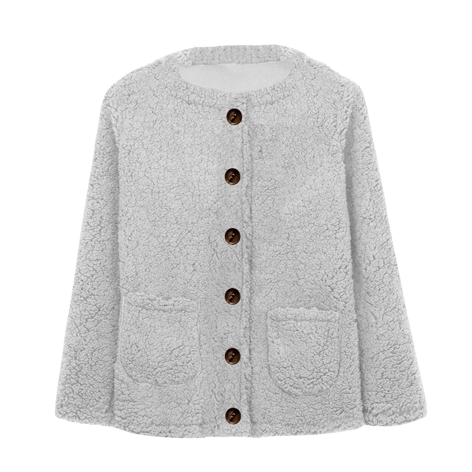 ZVAVZ Today Clearance Winter Fuzzy Popcorn Cardigan for Women Knit Oversized Sherpa Sweater Coat Long Sleeve Buttons Dwon Cardigan Sweater With Pockets Cute Fall Outfits for Women