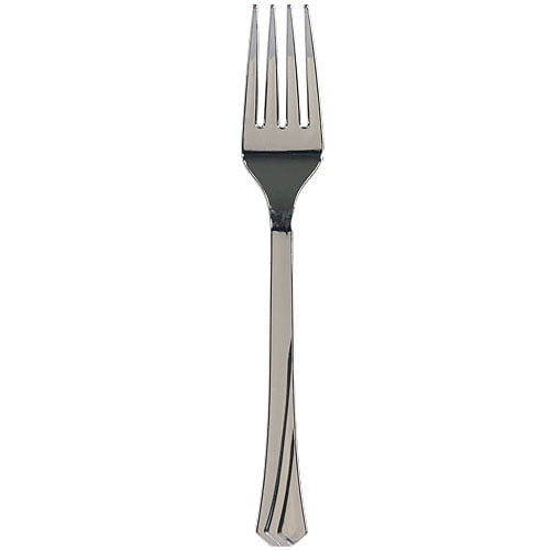 Hanna K Separates, Plastic Fork, Polished Silver, 36 Ct