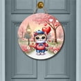thumbnail image 2 of Happy Valentine’s Day Adorable Exotic Shorthair Kitten Holding Heart Balloon Round Wood Sign Cat Lover Kitten Owner Gifts Hanging Wall Home Decor - 00030, 2 of 5