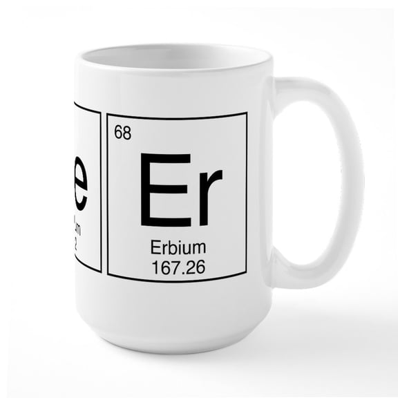CafePress - Beer Periodic Table - 15 oz Ceramic Large White Novelty Mug