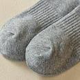 thumbnail image 3 of harmtty Unisex Elastic Socks 1 Pair Unisex Mid-tube Solid Color Socks Thickened Elastic Anti-slip Warm Soft Sweat Absorption Suitable for Winter Grey, 3 of 7