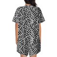 thumbnail image 3 of Kdxio Weave Geometric Print Pajamas Sets for Women Short-Sleeved Pjs with Lounge Shorts Two Piece Sleepwear S-4XL, 3 of 8