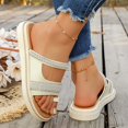 thumbnail image 6 of Slide Sandals Women Glitter Hollow Mesh Jelly Low Block Heel Closed Square Toe Backless Daily Outdoor Shoes, 6 of 8