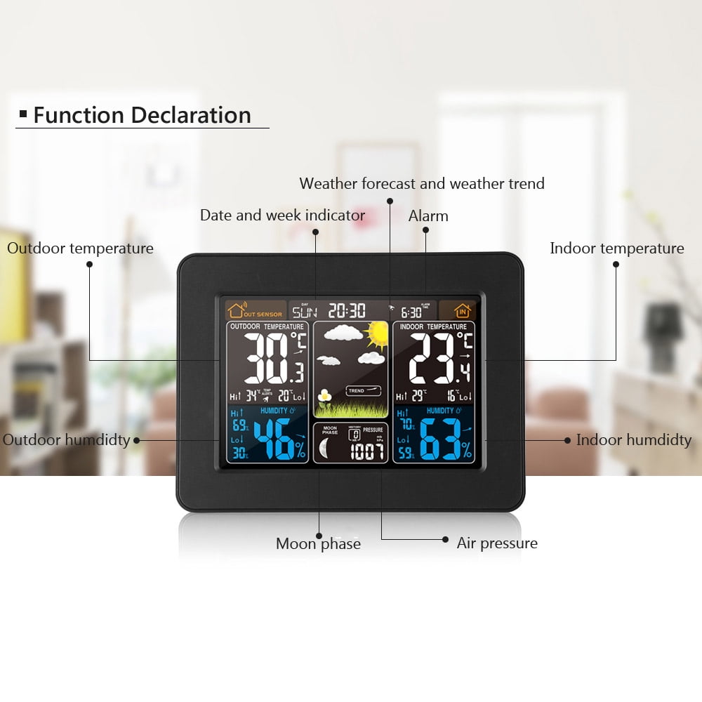 Thermometer Hygrometer,Barometer Thermometer Table Thermometer Table Clocks Color Weather Station Table Clocks Weather Temperature Barometer Thermometer Weather With Qinquan Xibany