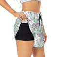 thumbnail image 3 of Lsque Rabbit Back View Printed Women's Running Shorts with Liner Pockets,Elastic Quick Dry Workout Athletic Gym Yoga Shorts,Womens High Waist Shorts-Large, 3 of 9