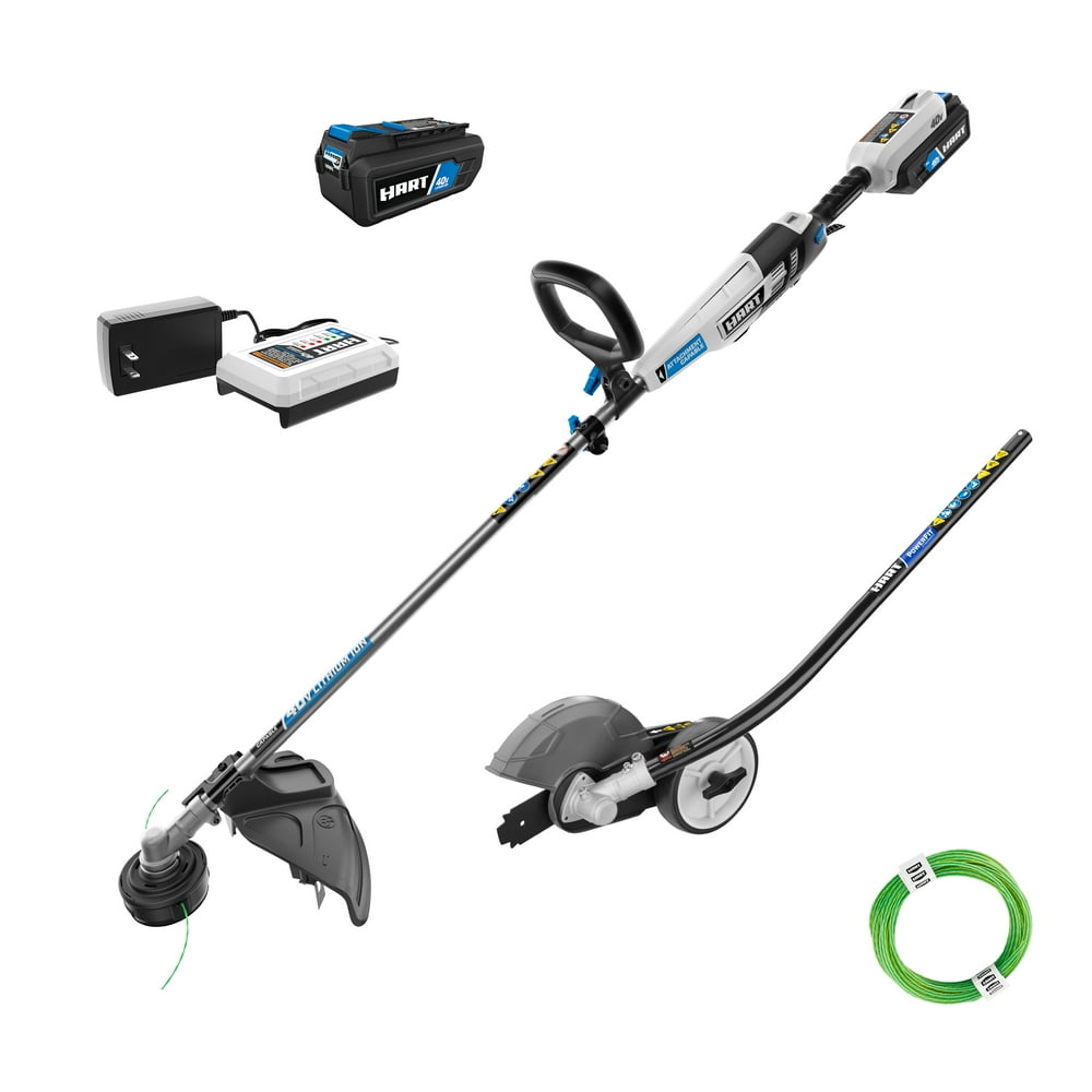HART 40Volt Cordless Attachment Capable 15inch String Trimmer Kit