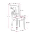 thumbnail image 2 of CorLiving Dillon Solid Wood Indoor Dining Chairs with High Slatted Backs, Dark Brown (Set of 2), 2 of 11
