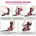 thumbnail image 5 of XIRQI Plantar Fasciitis Night Splint,Upgraded Adjustable Foot Brace for Pain Relief,Drop Foot,Achilles Tendonitis & Heel Spur Relief for Women & Men (Black and Pink Versatile Fit for Everyone), 5 of 7